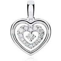 🦚 Anhänger Herz aus 18K Weißgold mit Diamanten 🦚 Anhänger Herz aus 18K Weißgold mit Diamanten