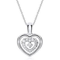 🦚 Kette Herz aus 18K Weißgold mit Diamanten 🦚 Kette Herz aus 18K Weißgold mit Diamanten