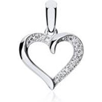 🦚 750er Weißgold Anhänger Herz mit Diamanten 🦚 750er Weißgold Anhänger Herz mit Diamanten