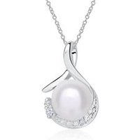 🦚 Kette mit Perlenanhänger aus 585er Weißgold Diamanten 🦚 Kette mit Perlenanhänger aus 585er Weißgold Diamanten