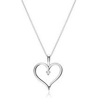 🦚 14K Weißgold Herzkette mit Diamant 🦚 14K Weißgold Herzkette mit Diamant