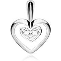 🦚 Anhänger Herz für Damen 14K Weißgold mit Brillanten 🦚 Anhänger Herz für Damen 14K Weißgold mit Brillanten