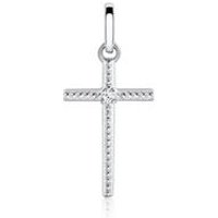 🦚 Kreuzanhänger aus 14K Weißgold mit Brillant 🦚 Kreuzanhänger aus 14K Weißgold mit Brillant