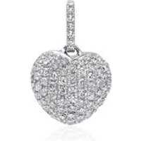 🦚 Herzanhänger aus 18K Weißgold, Diamanten, ca. 0,74 ct. 🦚 Herzanhänger aus 18K Weißgold, Diamanten, ca. 0,74 ct.