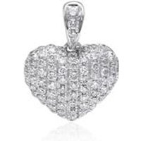 🦚 18K Weißgold Anhänger Herz mit Diamanten, ca. 0,50 ct. 🦚 18K Weißgold Anhänger Herz mit Diamanten, ca. 0,50 ct.