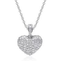 🦚 18K Weißgold Kette Herz mit Diamanten, ca. 0,50 ct. 🦚 18K Weißgold Kette Herz mit Diamanten, ca. 0,50 ct.