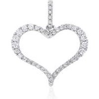 🦚 Herzanhänger aus 18K Weißgold, Diamanten, ca. 0,21 ct. 🦚 Herzanhänger aus 18K Weißgold, Diamanten, ca. 0,21 ct.