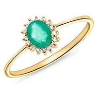 🦚 Smaragdring Diamanten 0,353 ct gesamt Gelbgold 🦚 Smaragdring Diamanten 0,353 ct gesamt Gelbgold