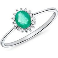 🦚 Smaragdring aus 585er Weißgold mit Diamanten 🦚 Smaragdring aus 585er Weißgold mit Diamanten