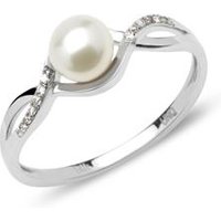🦚 Twistring Perle Diamanten 0,19 ct Weißgold 🦚 Twistring Perle Diamanten 0,19 ct Weißgold