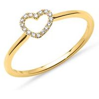 🦚 Diamantring Herz 0,07 ct 750er Gelbgold 🦚 Diamantring Herz 0,07 ct 750er Gelbgold