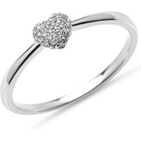 🦚 Diamantring Herzmotiv 0,10 ct 750er Weißgold 🦚 Diamantring Herzmotiv 0,10 ct 750er Weißgold