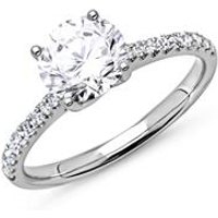 🦚 585er Weißgold Verlobungsring mit Diamanten 🦚 585er Weißgold Verlobungsring mit Diamanten