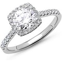 🦚 Halo Ring 950er Platin mit Brillanten 🦚 Halo Ring 950er Platin mit Brillanten