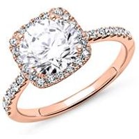 🦚 Halo-Ring 750er Roségold mit Diamanten 🦚 Halo-Ring 750er Roségold mit Diamanten