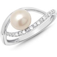 🦚 585er Weißgold-Ring Perle Diamanten 0,054 ct. 🦚 585er Weißgold-Ring Perle Diamanten 0,054 ct.