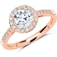 🦚 585er Roségold Halo Ring mit Diamanten 🦚 585er Roségold Halo Ring mit Diamanten