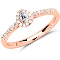 🦚 750er Roségold Halo Ring Tropfen Diamanten 🦚 750er Roségold Halo Ring Tropfen Diamanten