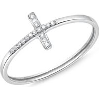 🦚 585er Weißgold Ring Kreuz 17 Diamanten 🦚 585er Weißgold Ring Kreuz 17 Diamanten