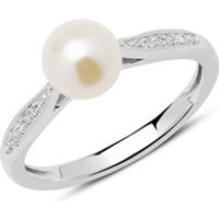 🦚 Ring 14K Weißgold Diamanten Süßwasserperle 🦚 Ring 14K Weißgold Diamanten Süßwasserperle