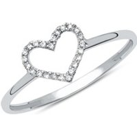 🦚 Herzring aus 585er Weißgold mit Diamanten 🦚 Herzring aus 585er Weißgold mit Diamanten