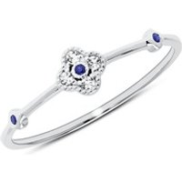 🦚 Ring aus 14K Weißgold mit Saphiren und Weißtopasen 🦚 Ring aus 14K Weißgold mit Saphiren und Weißtopasen