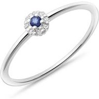 🦚 Ring aus 14K Weißgold mit Saphir und Weißtopasen 🦚 Ring aus 14K Weißgold mit Saphir und Weißtopasen