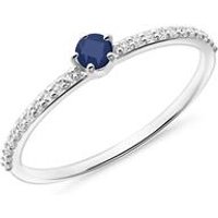 🦚 Saphirring aus 585er Weißgold mit Weißtopasen 🦚 Saphirring aus 585er Weißgold mit Weißtopasen