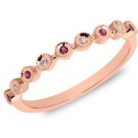 🦚 585er Roségold Ring mit Rubinen und Diamanten 🦚 585er Roségold Ring mit Rubinen und Diamanten