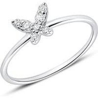 🦚 Ring Schmetterling aus 585er Weißgold mit Diamanten 🦚 Ring Schmetterling aus 585er Weißgold mit Diamanten