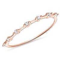 🦚 Damenring aus 14K Roségold mit Weißtopasen 🦚 Damenring aus 14K Roségold mit Weißtopasen