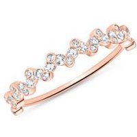 🦚 Ring für Damen aus 585er Roségold mit Weißtopasen 🦚 Ring für Damen aus 585er Roségold mit Weißtopasen