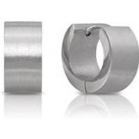 🦚 Creolen aus Edelstahl matt Klappverschluss 🦚 Creolen aus Edelstahl matt Klappverschluss