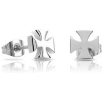 🦚 Glänzende Edelstahlohrstecker in Kreuzform 🦚 Glänzende Edelstahlohrstecker in Kreuzform