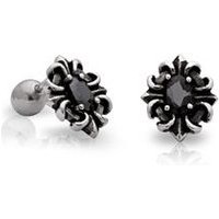 🦚 Ohrstecker Edelstahl schwarzer Zirkonia 🦚 Ohrstecker Edelstahl schwarzer Zirkonia