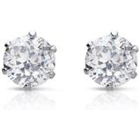 🦚 Ohrstecker aus Edelstahl mit weißem Zirkonia 6mm 🦚 Ohrstecker aus Edelstahl mit weißem Zirkonia 6mm