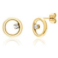 🦚 Kreis Ohrstecker für Damen aus Edelstahl, vergoldet 🦚 Kreis Ohrstecker für Damen aus Edelstahl, vergoldet