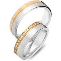 🦚 Trauringe 585er Gelb- Weissgold 42 Diamanten 🦚 Trauringe 585er Gelb- Weissgold 42 Diamanten