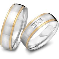🦚 Eheringe 750er Gelb- Weissgold 3 Diamanten 🦚 Eheringe 750er Gelb- Weissgold 3 Diamanten