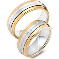 🦚 Eheringe 333er Gelb- Weissgold 10 Diamanten 🦚 Eheringe 333er Gelb- Weissgold 10 Diamanten