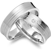 🦚 Eheringe 585er Weissgold 2 Diamanten 🦚 Eheringe 585er Weissgold 2 Diamanten