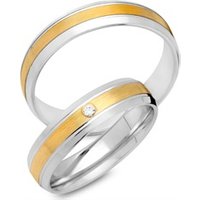 🦚 Trauringe 750er Gelb- Weissgold mit Diamant 🦚 Trauringe 750er Gelb- Weissgold mit Diamant