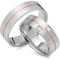 🦚 Eheringe 585er Rot- Weissgold 2 Brillanten 🦚 Eheringe 585er Rot- Weissgold 2 Brillanten