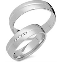 🦚 Eheringe 333er Weissgold 5 Brillanten 🦚 Eheringe 333er Weissgold 5 Brillanten