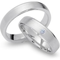 🦚 Eheringe 750er Weissgold mit Diamant 🦚 Eheringe 750er Weissgold mit Diamant