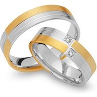 🦚 Trauringe 750er Gelb- Weissgold 2 Brillanten 🦚 Trauringe 750er Gelb- Weissgold 2 Brillanten