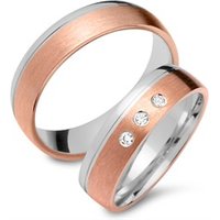 🦚 Eheringe 585er Rot- Weissgold 3 Brillanten 🦚 Eheringe 585er Rot- Weissgold 3 Brillanten
