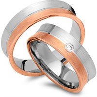 🦚 Eheringe 333er Rot- Weissgold mit Brillant 🦚 Eheringe 333er Rot- Weissgold mit Brillant