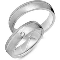 🦚 Trauringe 333er Weissgold mit Diamant 🦚 Trauringe 333er Weissgold mit Diamant