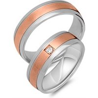 🦚 Eheringe 585er Rot- Weissgold mit Diamant 🦚 Eheringe 585er Rot- Weissgold mit Diamant